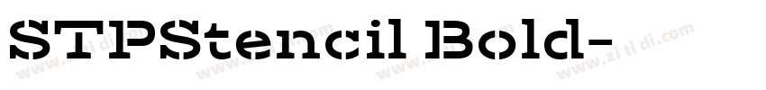 STPStencil Bold字体转换